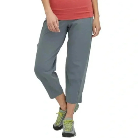 Patagonia Pants All Out Capilene Low Tide Cropped Straight Leg Brown Womens 8 - Picture 10 of 11